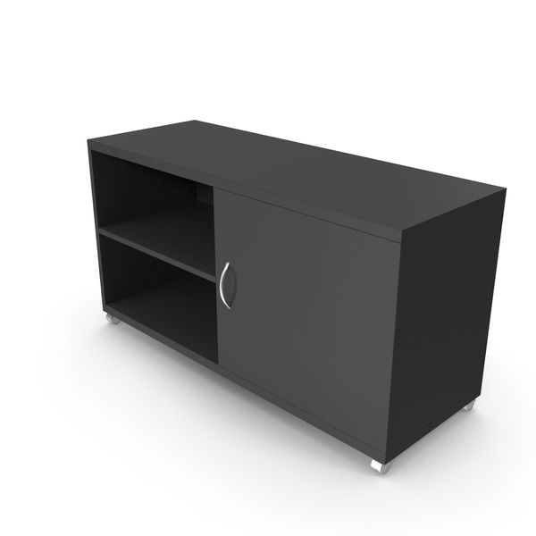 Dresser: Black Large Cabinet PNG & PSD Images