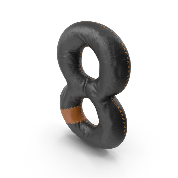 Language: Black Leather Number 8 PNG & PSD Images Language: Black Leather Number 8 PNG & PSD Images