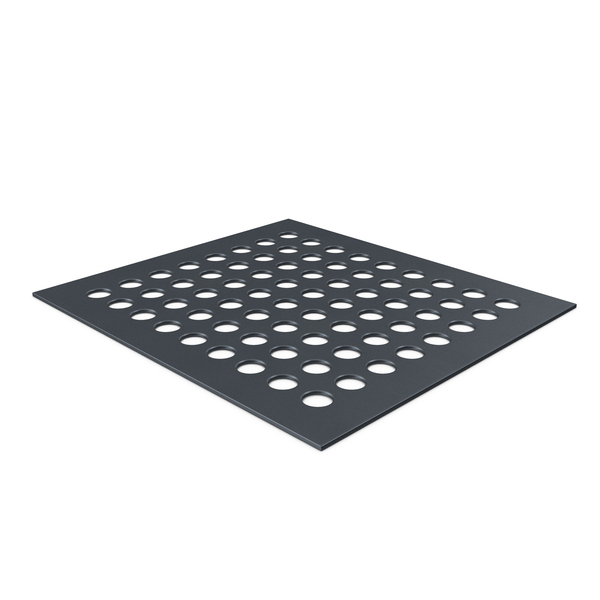 Hardware: Black Metal Plate With Holes PNG & PSD Images