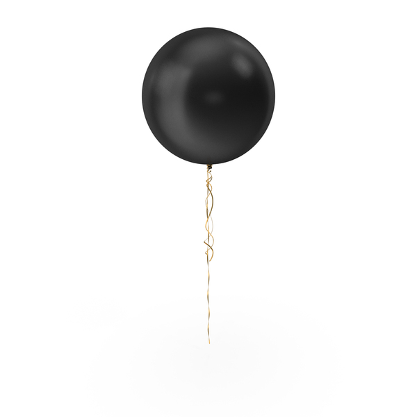 Balloons: Black Metallic Round Balloon PNG & PSD Images