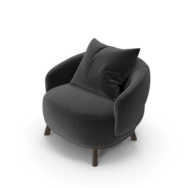 Arm Chair: Black Minimal Rounded Armchair PNG & PSD Images Arm Chair: Black Minimal Rounded Armchair PNG & PSD Images
