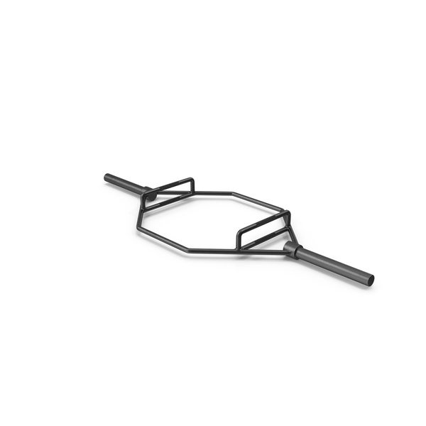 Barbell: Black Olympic Hex Trap Bar PNG & PSD Images