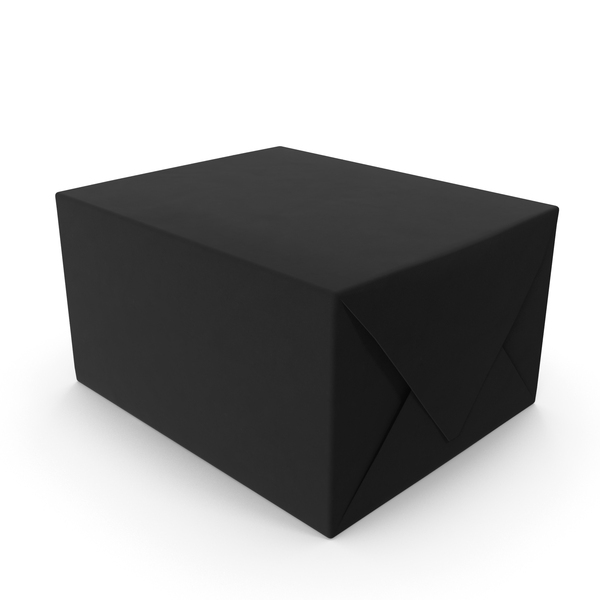 Gift: Black Paper Box Packaging PNG & PSD Images