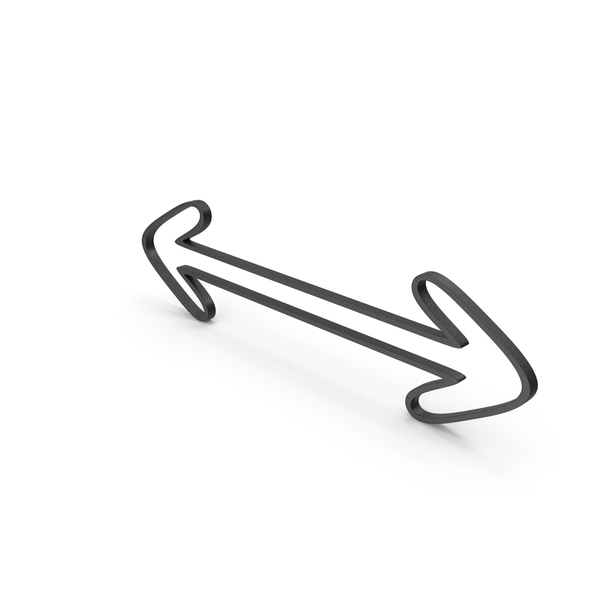 Symbols: Black Plastic Left Right Arrow Outline Symbol PNG & PSD Images