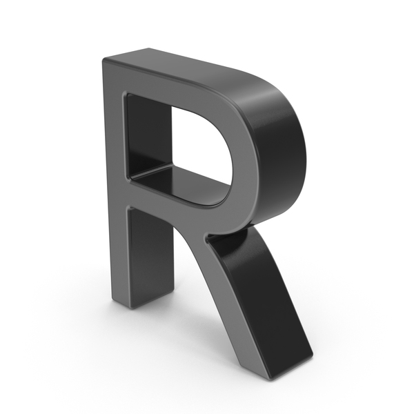Language: Black Plastic Letter R PNG & PSD Images