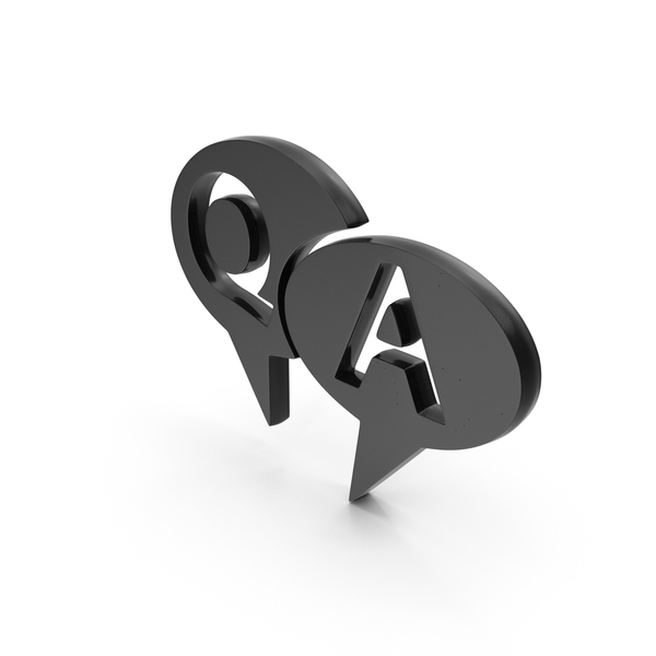 Symbols: Black Question Answer Chat Symbol PNG & PSD Images