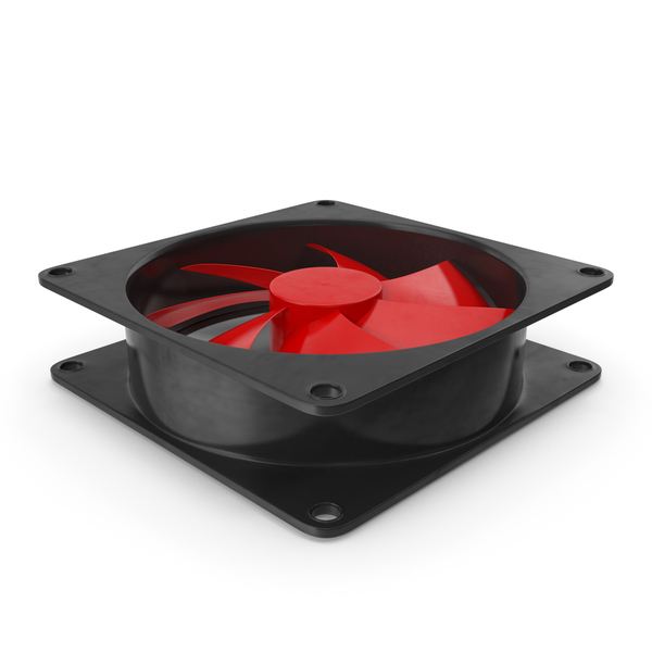 Computer: Black & Red Case Fan PNG & PSD Images