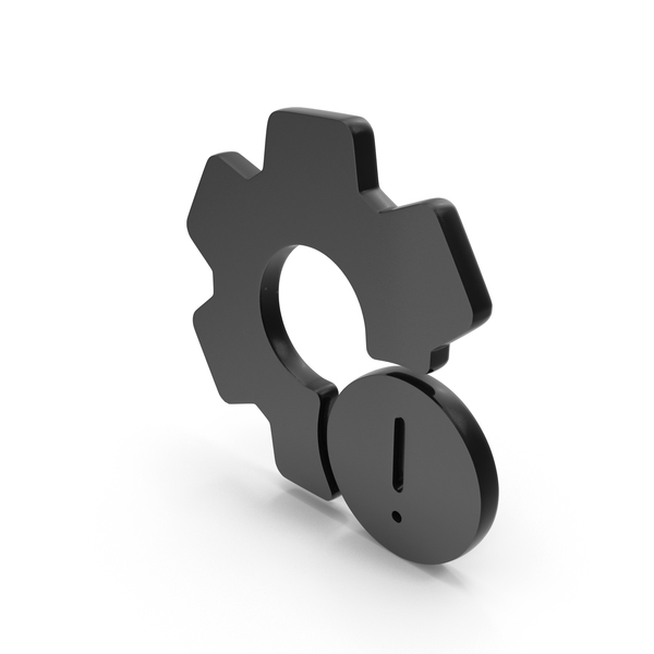 Symbols: Black Setting Exclamation Mark Icon PNG & PSD Images