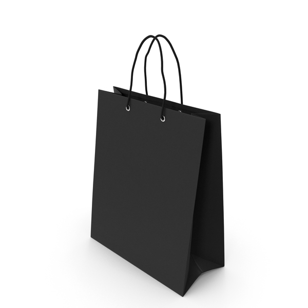 Paper: Black Shopping Bag PNG & PSD Images
