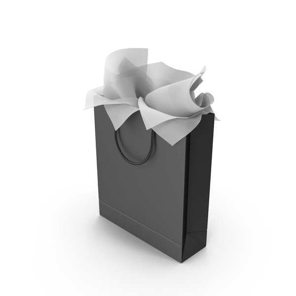 Black Shopping Bag with White Gift Paper PNG & PSD Images Black Shopping Bag with White Gift Paper PNG & PSD Images