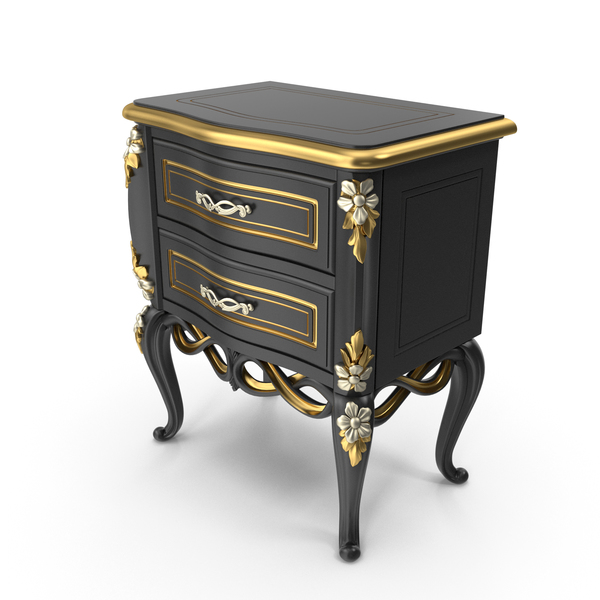 Sideboard: Black Signorini & Coco Baroque Nightstand PNG & PSD Images