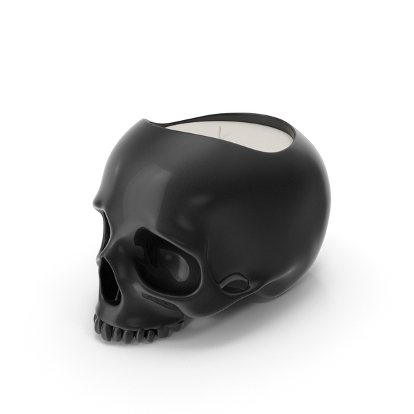 Halloween Decoration: Black Skull Head Candle PNG & PSD Images Halloween Decoration: Black Skull Head Candle PNG & PSD Images