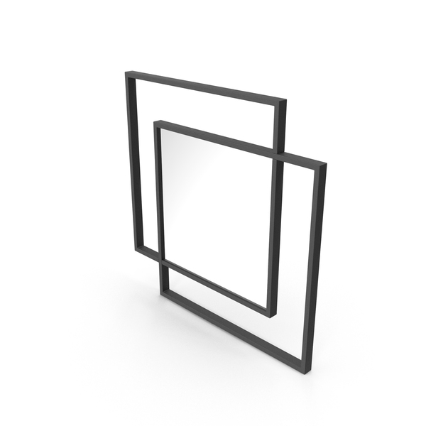 Black Square Mirror PNG & PSD Images