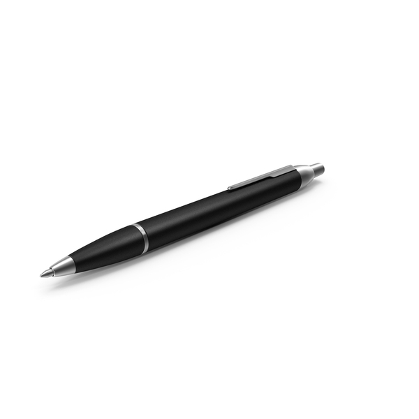 Black Steel Ballpoint Retractable Pen PNG & PSD Images