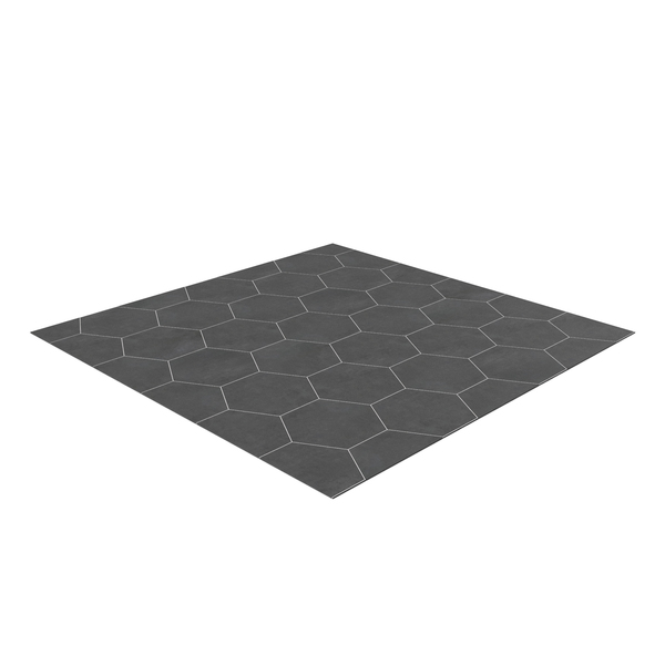 Flooring: Black Stone Hexagon Tile Floor PNG & PSD Images