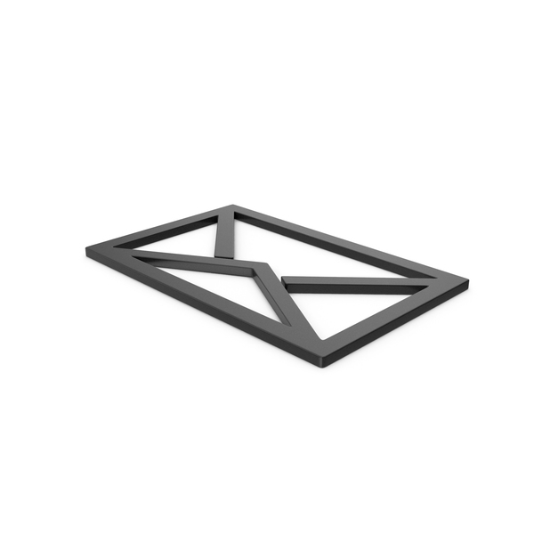 Computer Icon: Black Symbol Letter Envelope PNG & PSD Images
