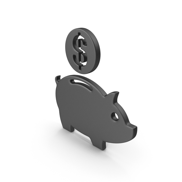 Black Symbol Piggy Bank with Dollar Coin PNG & PSD Images Black Symbol Piggy Bank with Dollar Coin PNG & PSD Images