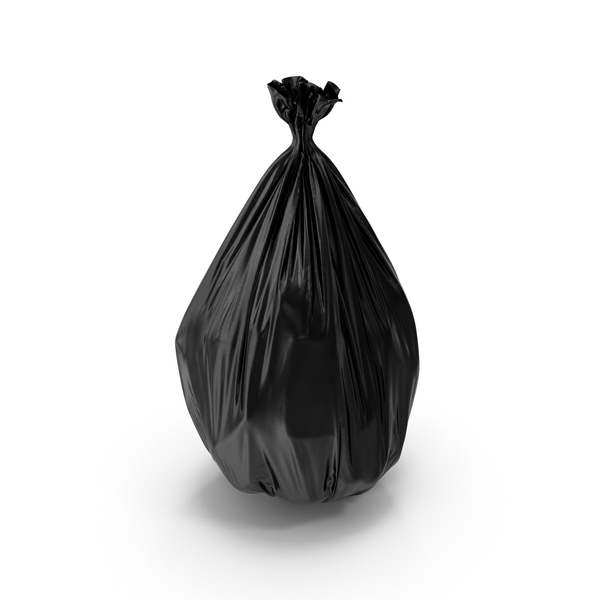 Garbage: Black Trash Bag Closed PNG & PSD Images