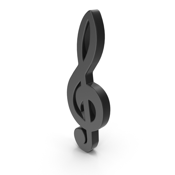 Musical: Black Treble Clef Music Note PNG & PSD Images
