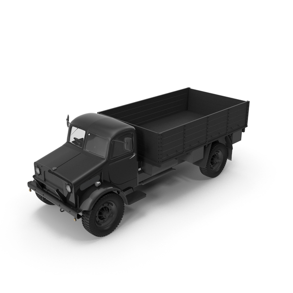 Transporter: Black Unloaded Vintage Truck PNG & PSD Images