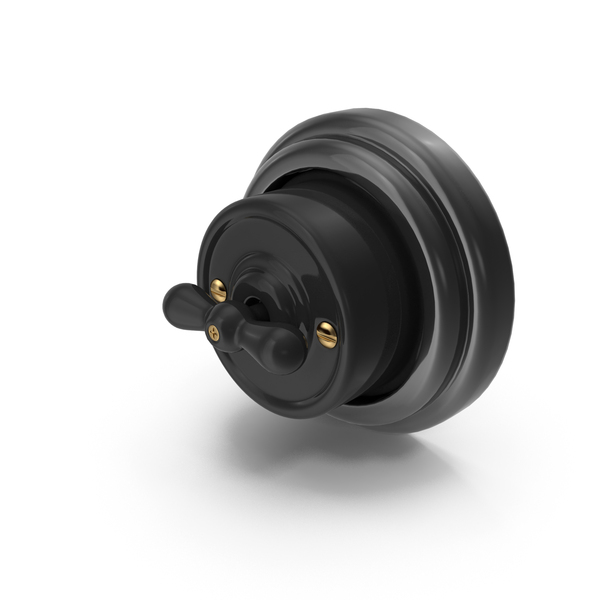 Electrical: Black Vintage Switch PNG & PSD Images