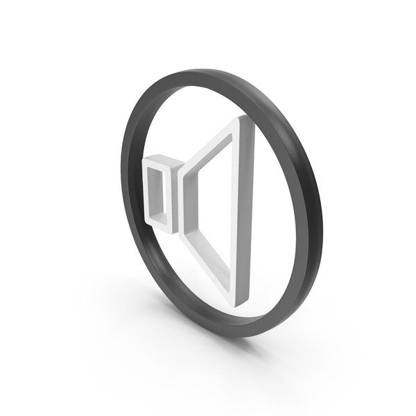 Symbols: Black & White Speaker Circular Symbol PNG & PSD Images