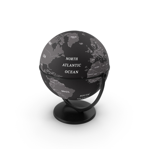 Black World Globe with Stand PNG & PSD Images Black World Globe with Stand PNG & PSD Images