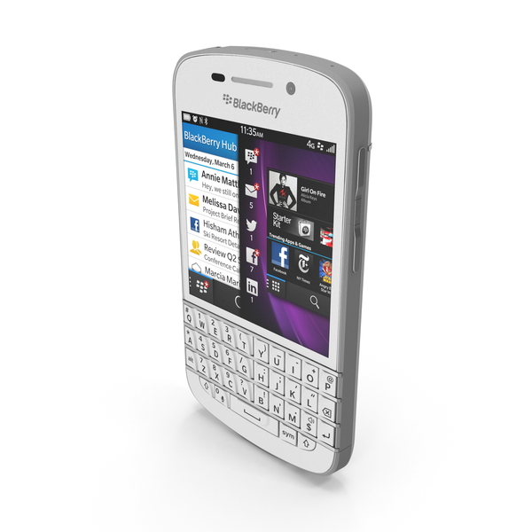 Cellphone: Blackberry Q10 Smartphone White PNG & PSD Images Cellphone: Blackberry Q10 Smartphone White PNG & PSD Images