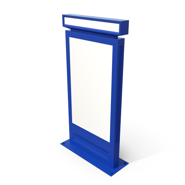 Advertising: Blank Billboard Blue Frame. Street Billboard In Architecture . PNG & PSD Images Advertising: Blank Billboard Blue Frame. Street Billboard In Architecture . PNG & PSD Images