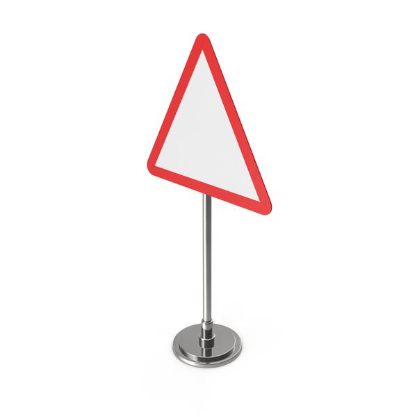 Signs: Blank Traffic Hazard Warning Sign PNG & PSD Images