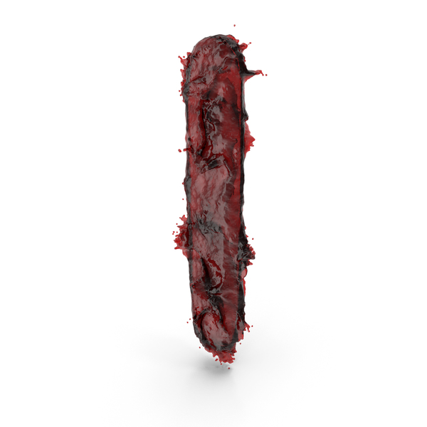 Language: Blood Capital Letter I PNG & PSD Images