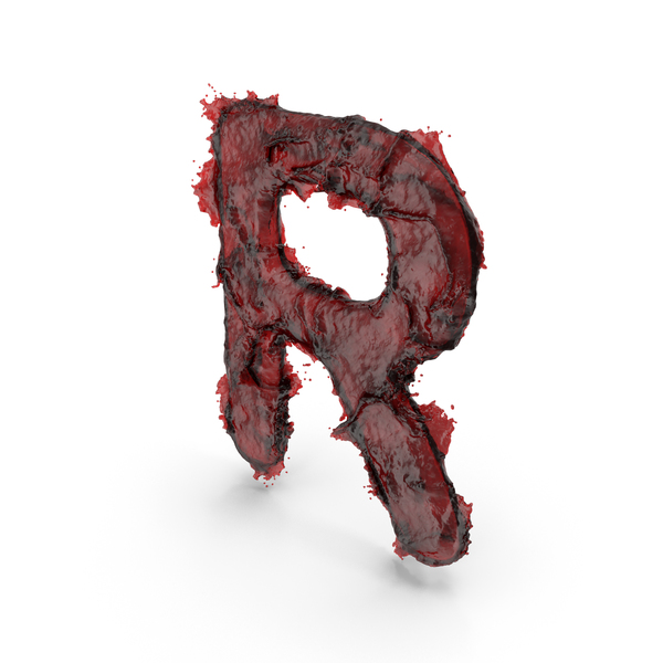 Language: Blood Capital Letter R PNG & PSD Images