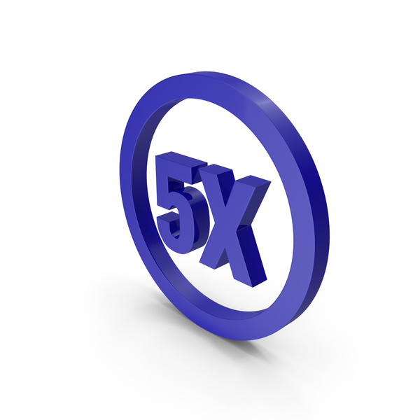 Symbols: Blue 5X Circular Garment Label Symbol PNG & PSD Images