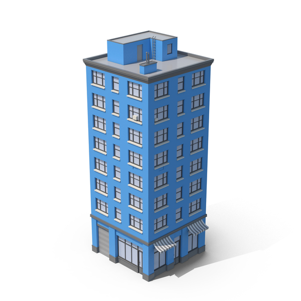 Blue Apartment Building PNG & PSD Images