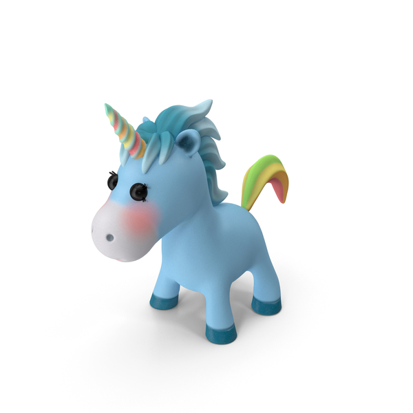 Blue Cartoon Unicorn Neutral Pose PNG & PSD Images Blue Cartoon Unicorn Neutral Pose PNG & PSD Images