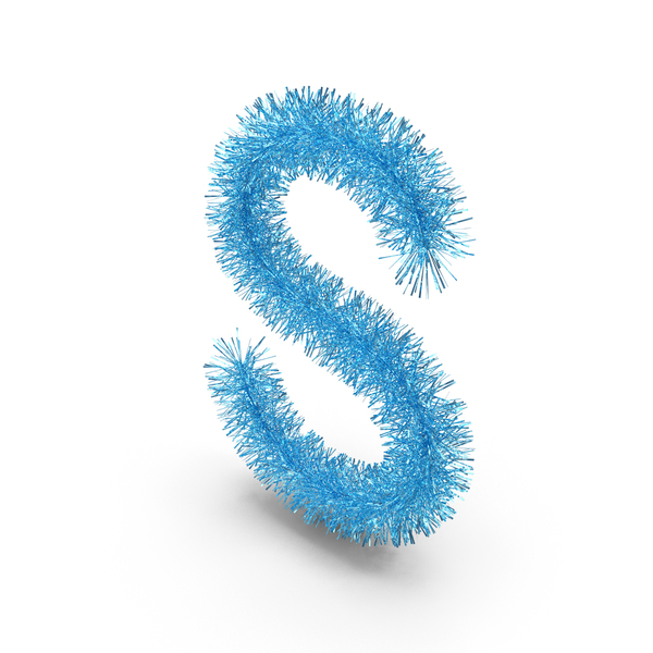 Blue Christmas Tinsel Letter S PNG & PSD Images Blue Christmas Tinsel Letter S PNG & PSD Images