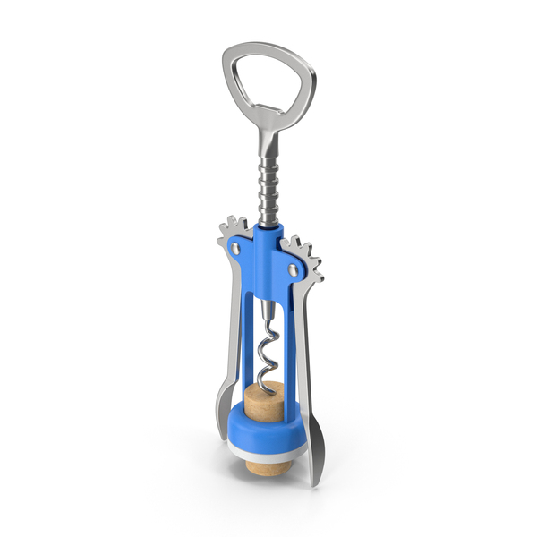 Blue Corkscrew With Cork PNG & PSD Images Blue Corkscrew With Cork PNG & PSD Images