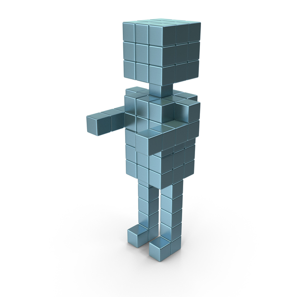 Symbols: Blue Cubic Human Symbol PNG & PSD Images