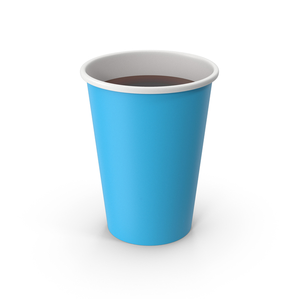 Paper: Blue Cup With Coffee PNG & PSD Images