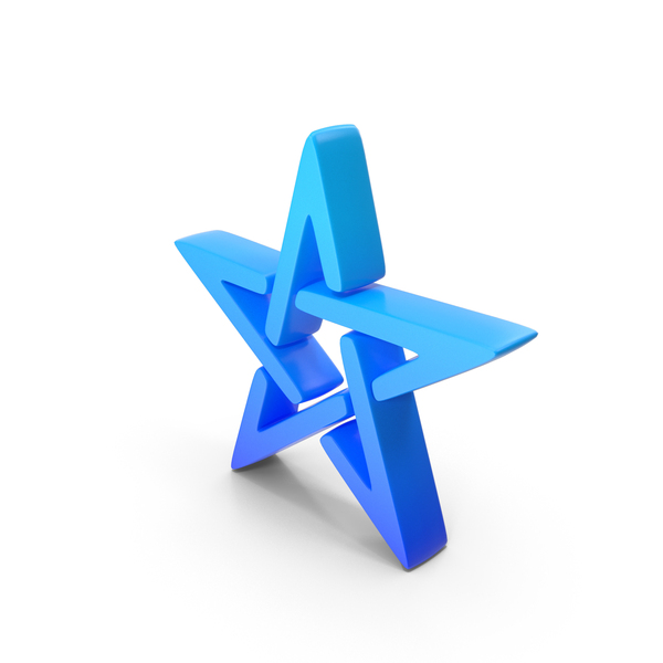 Symbols: Blue Designer Star Symbol PNG & PSD Images