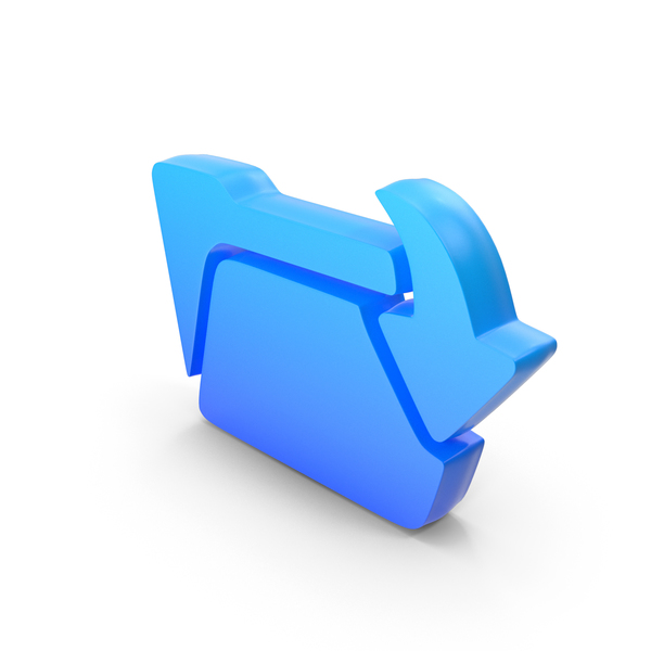Computer Icon: Blue Download Folder Symbol PNG & PSD Images