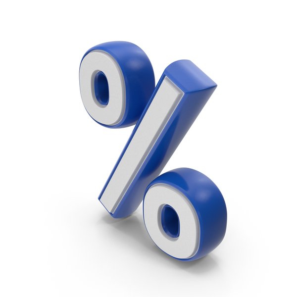 Symbols: Blue Dual Color Percentage Symbol PNG & PSD Images
