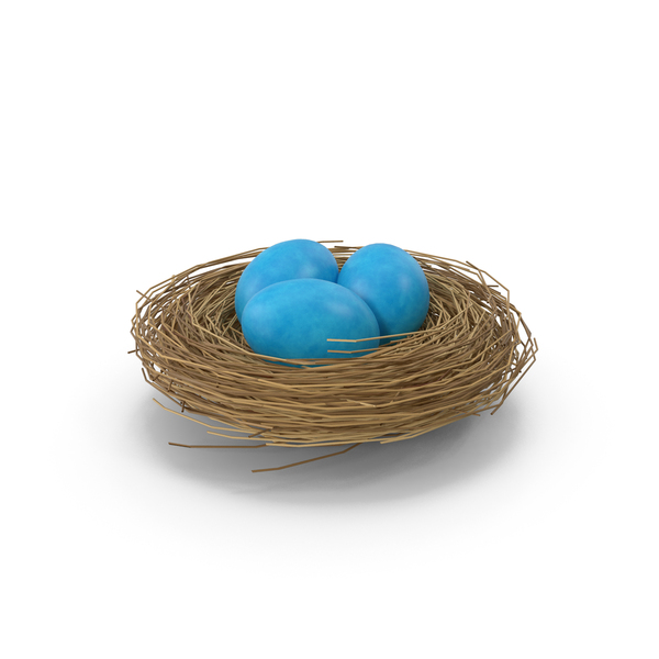 Easter Egg: Blue Eggs In The Nest PNG & PSD Images Easter Egg: Blue Eggs In The Nest PNG & PSD Images