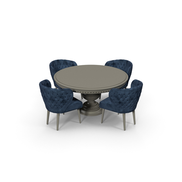 Chair: Blue Fabric Velvet Dining Table Set for 4 persons PNG & PSD Images Chair: Blue Fabric Velvet Dining Table Set for 4 persons PNG & PSD Images