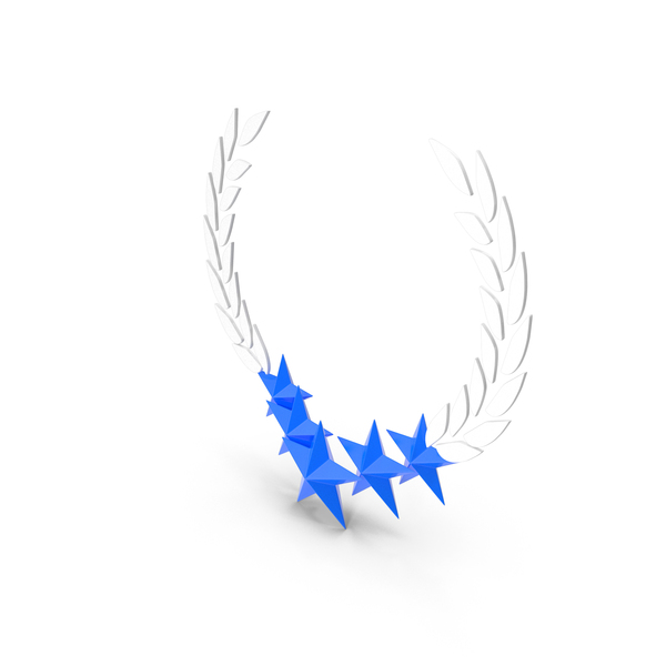 Symbols: Blue Five Stars On A Wreath Frame PNG & PSD Images Symbols: Blue Five Stars On A Wreath Frame PNG & PSD Images
