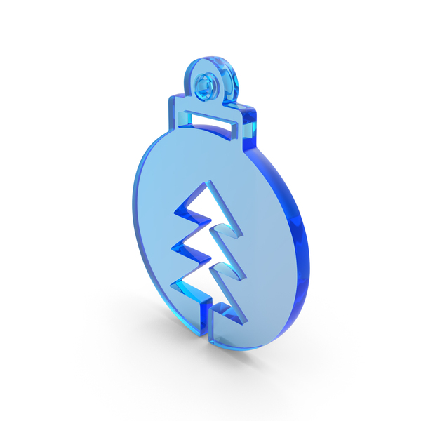 Symbols: Blue Glass Christmas Decoration Ball Icon PNG & PSD Images