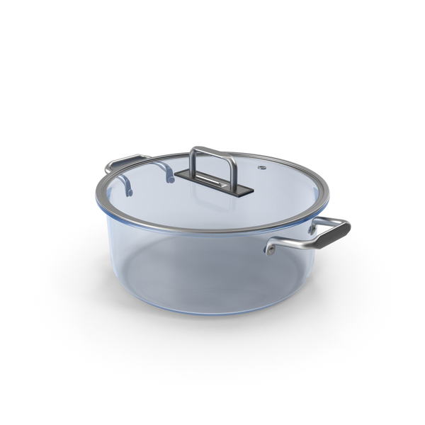 (Cookware): Blue Glass Cooking Pot PNG & PSD Images