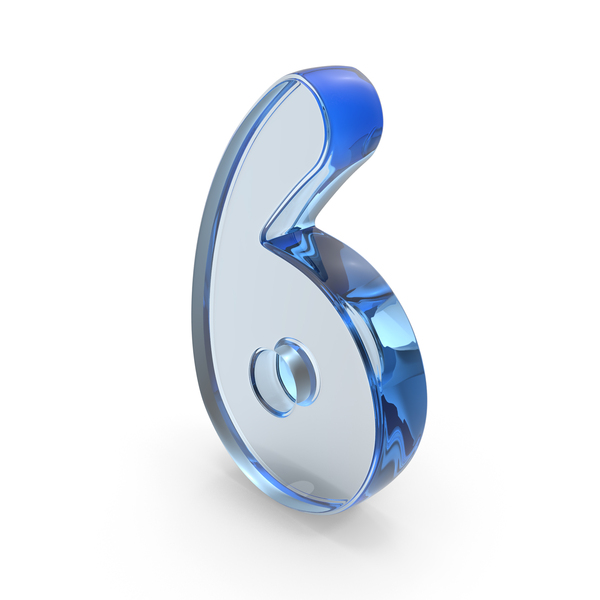 Blue Glass Font Cute Number 6 PNG & PSD Images Blue Glass Font Cute Number 6 PNG & PSD Images