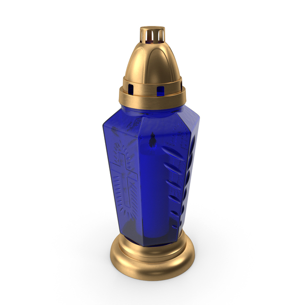 Blue Glass Lantern Eternal Candle Holder PNG & PSD Images