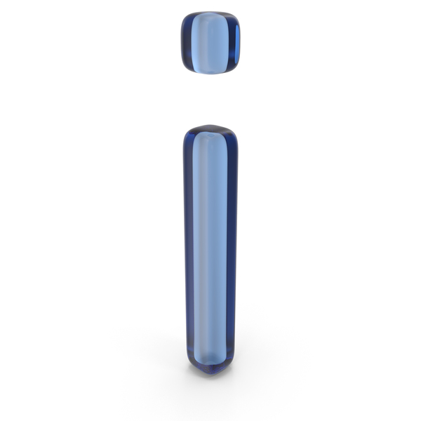 Language: Blue Glass Letter I PNG & PSD Images